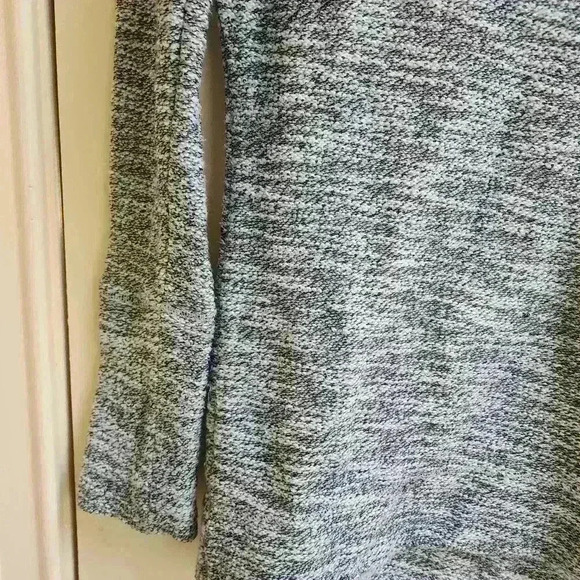 701. Merona cowl neck long sleeve tunic heather marled gray sweater - Picture 5 of 6